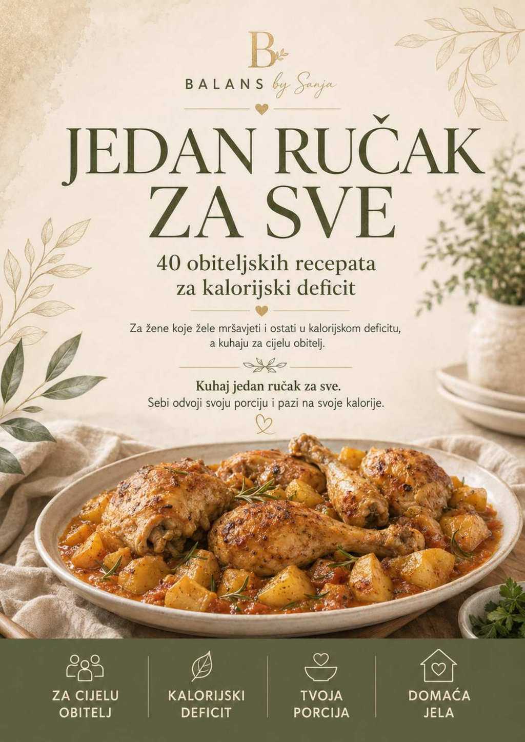 Jedan ručak za sve – 40 obiteljskih recepata za kalorijski deficit, PDF kuharica
