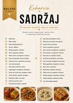 Sadržaj digitalne PDF kuharice Variva – 30 recepata BALANS by Sanja