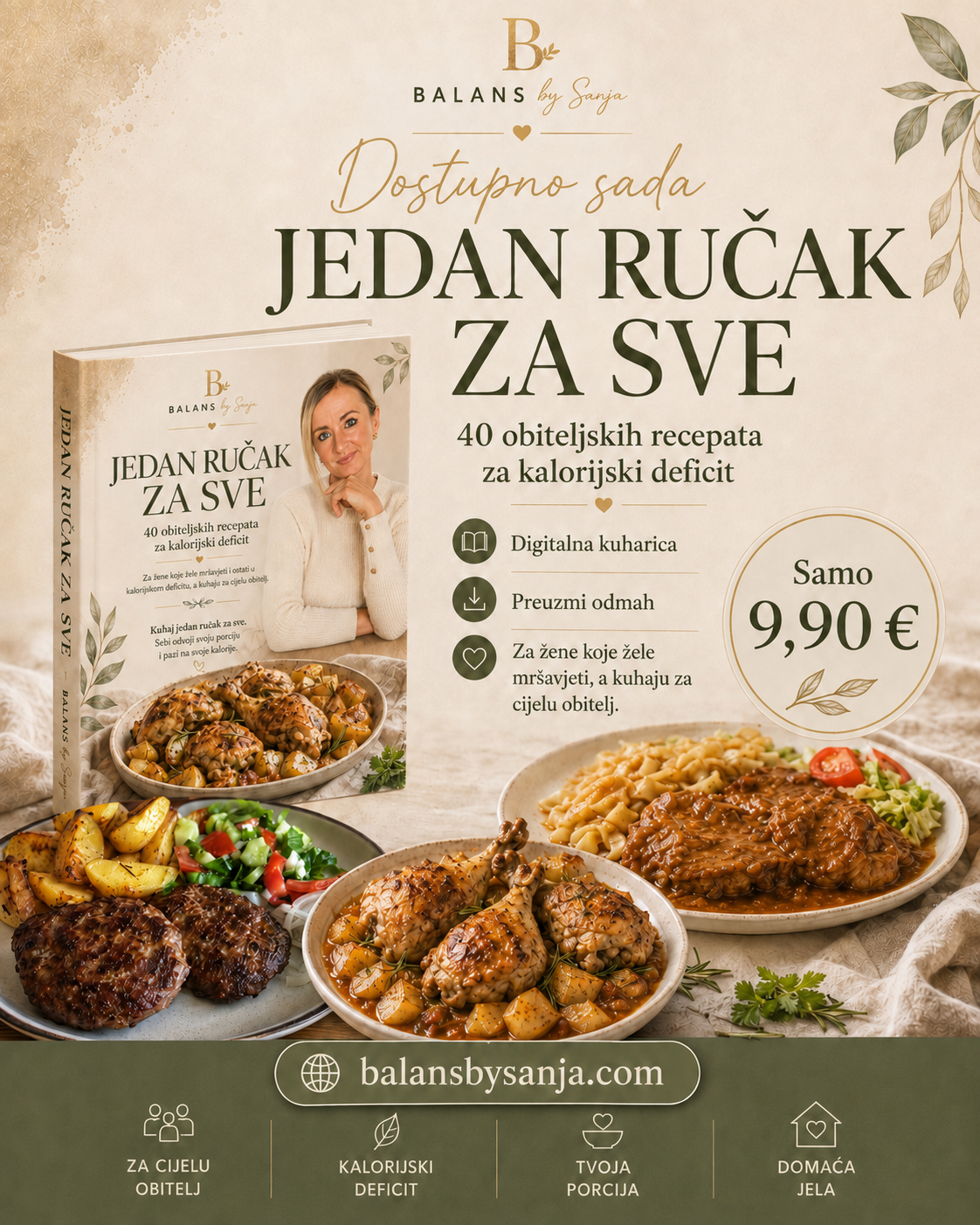 Jedan ručak za sve – digitalna PDF kuharica s 40 obiteljskih recepata