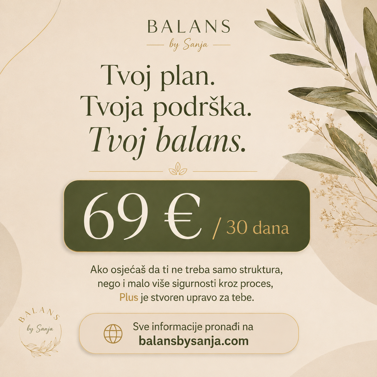 BALANS Plus – podrška i korekcija plana prema potrebi
