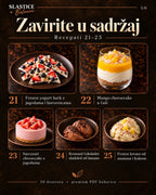 Sadržaj kuharice Slastice u Balansu – recepti 21 do 25, frozen yogurt i mango cheesecake